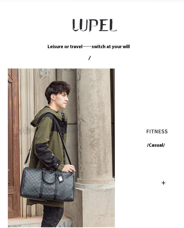 Grande capacité de courte distance Crossbody Bag Coréen Plaid Travel Sac à main