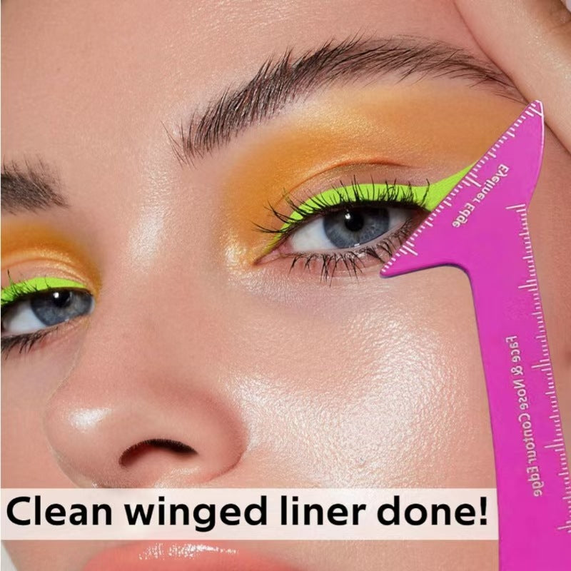 3 en 1 Eyeliner stencils pour les yeux à capuchon