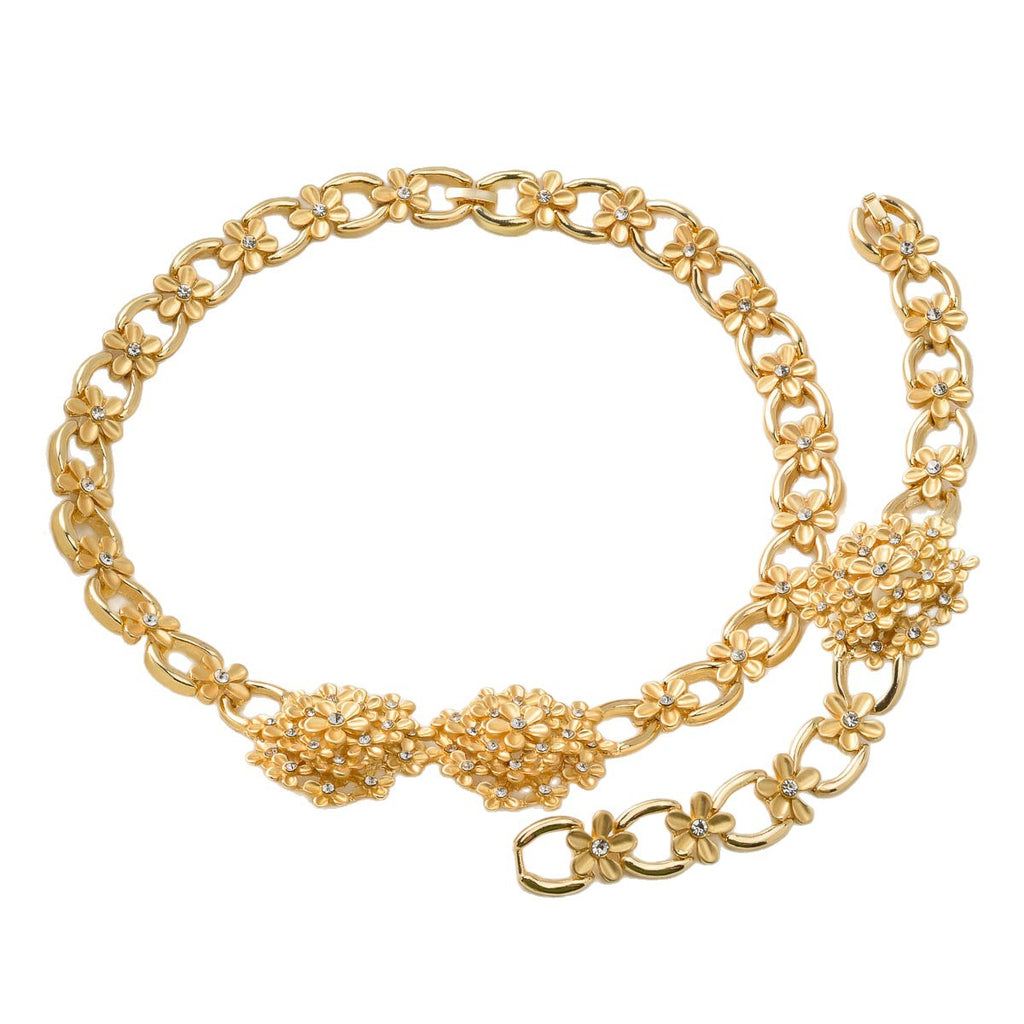 Bijoux Floral tendance européen et américain orné de diamants