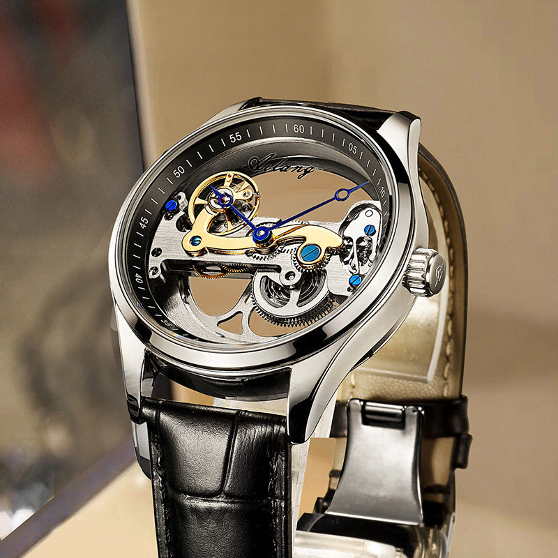Cheveux de génération automatique de montres mécaniques Hollow