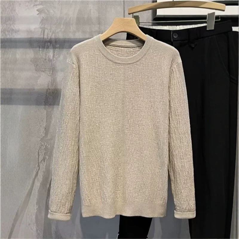 Chandail de base Jacquard à col solide pour hommes SpringAutomn