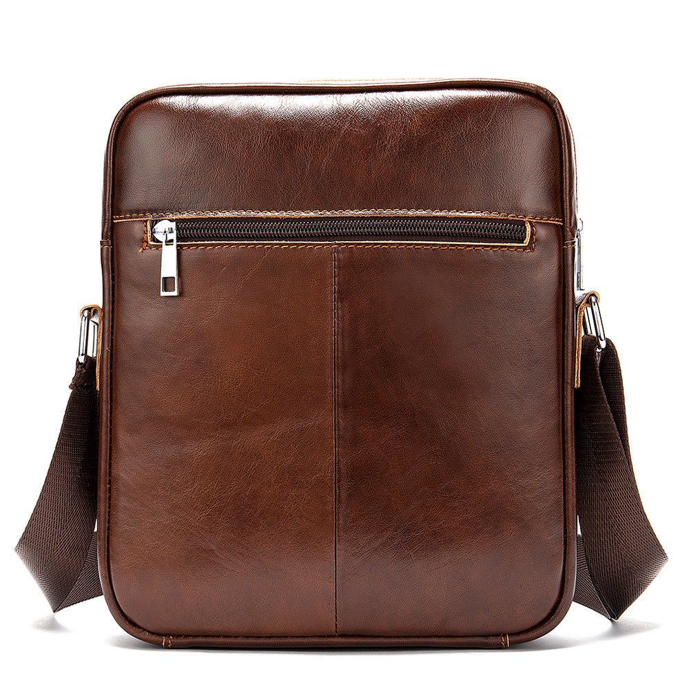 Sac de messager en cuir homme Vintage Casual Première couche Cowhide