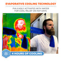 Cooling neck wrap with water collar