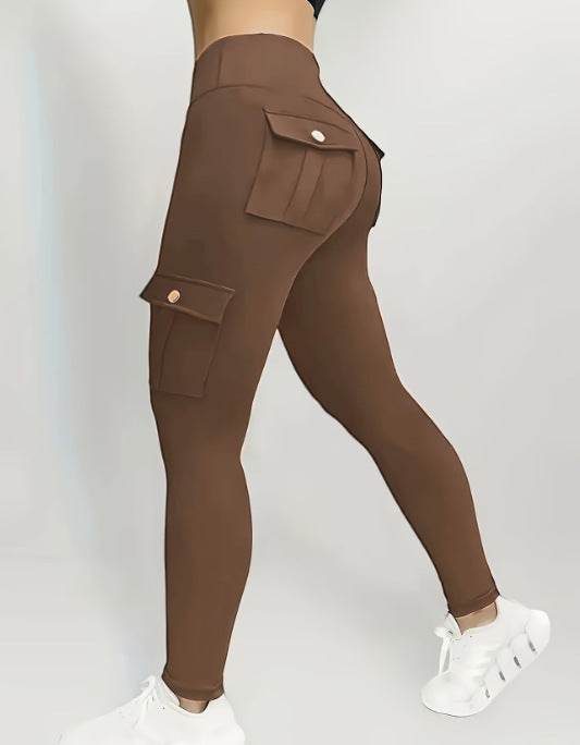 Pantalon de travail à haute élasticité pour femmes Yoga multi-poches