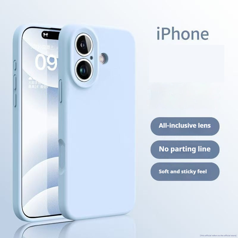 Boîtier de téléphone en silicone liquide de couleur solide simple