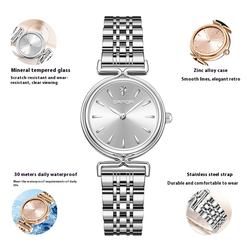 Montre en mailles rétro pour femmes