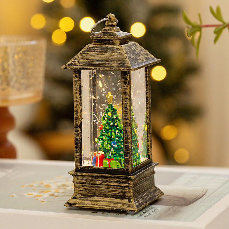 Décorations de Noël Atmosphère Disposition Props Eau Intérieur Nuit Lumières Bureau Créatif