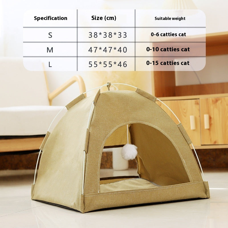 Cathouse Doghouse Respirant Tent Nest Intérieur Extérieur Chambre universelle pour animaux de compagnie