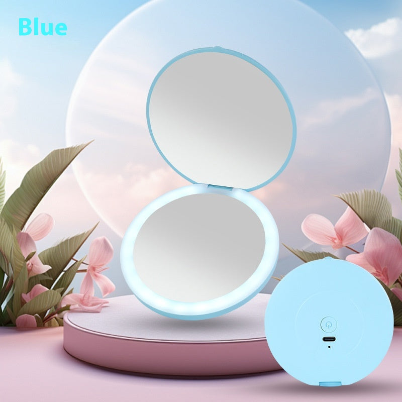Mini miroir lumineux LED portable