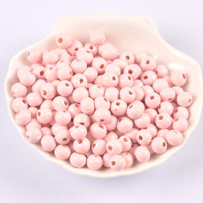 Accessoires de couleur de perles en bois