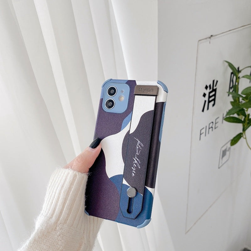 Morandi Color Wrist Band Silicone Phone Case