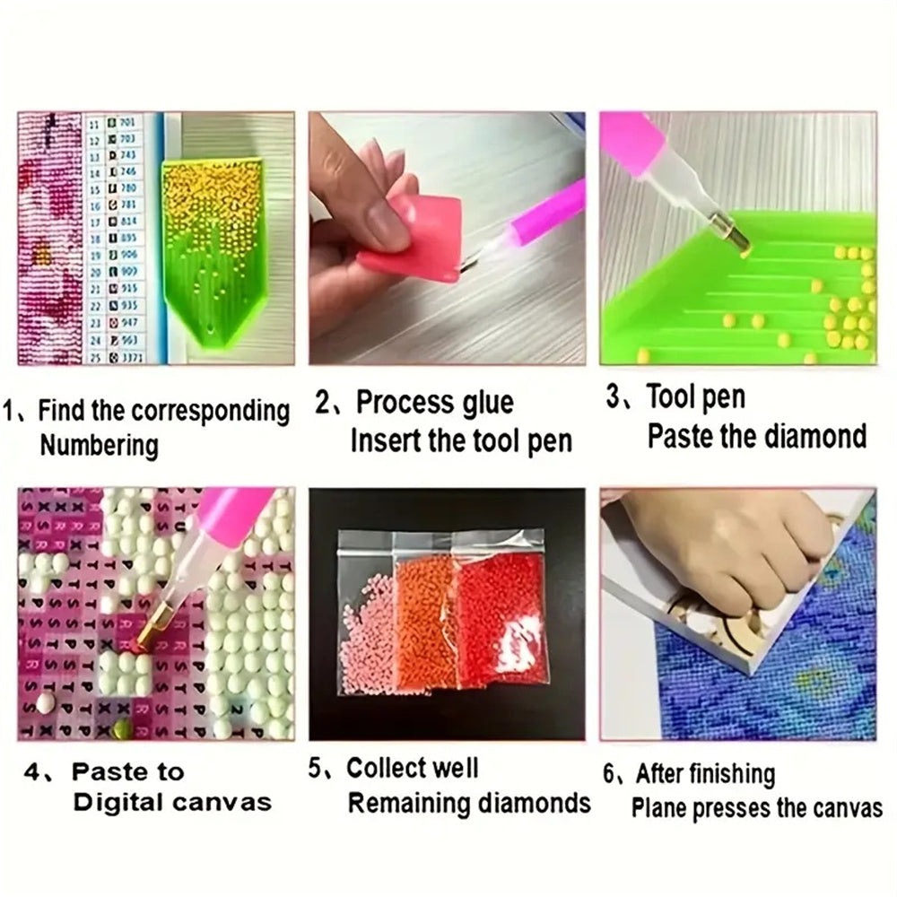 Bricolage Diamant Porte-clés - Modèle papillon