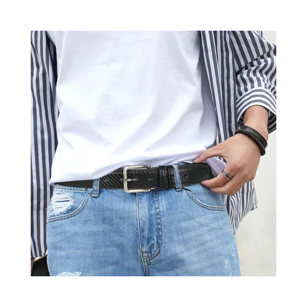 Véritable ceinture en cuir d'affaires pour les hommes ou BOY Swivel épingle boucle Casual Versatile ceinture
