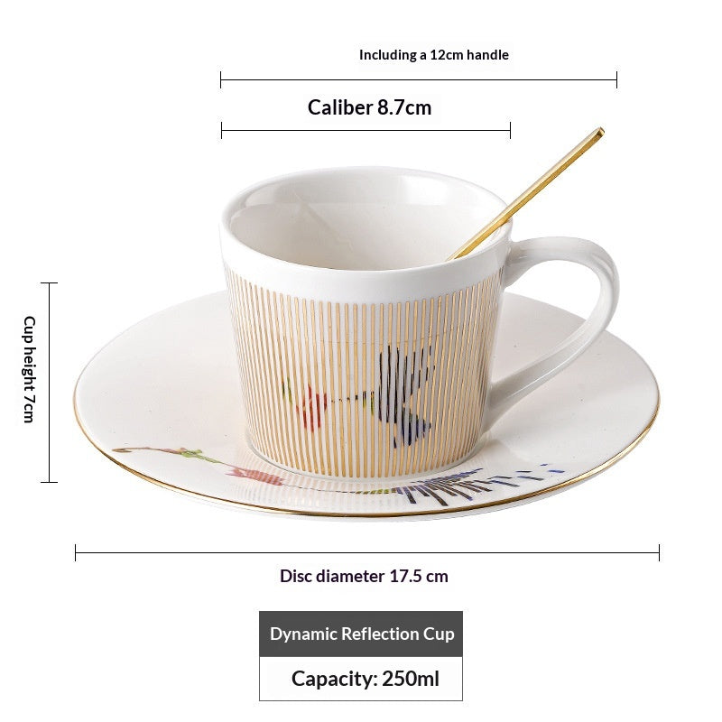 Creative Moer Stripe Six modèles Réflexion physique dynamique Coupe de café en céramique