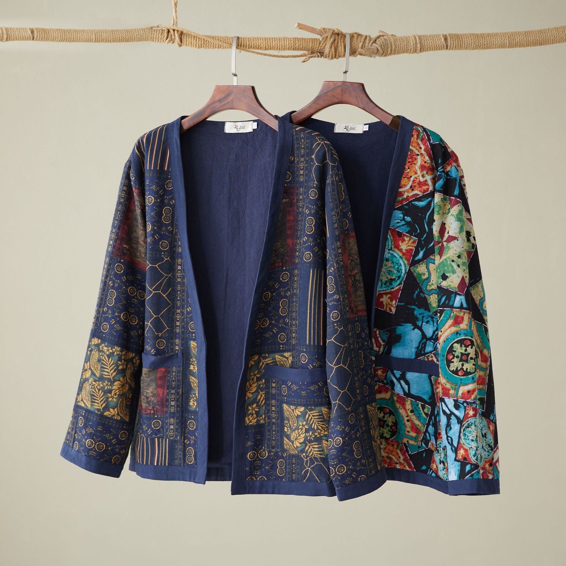 Veste de cardigan floral imprimé en coton