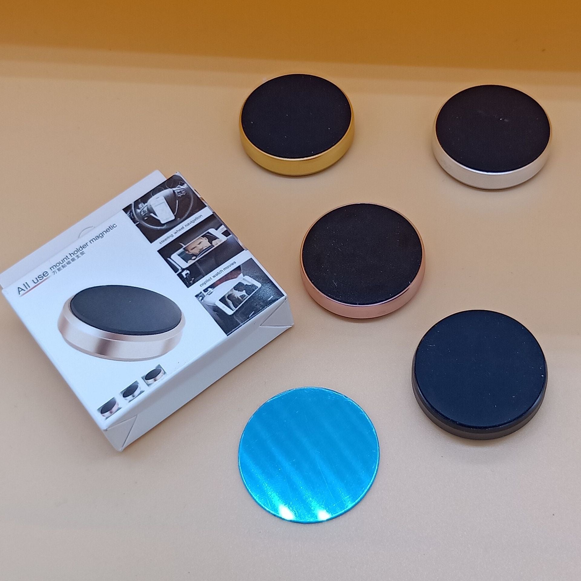 Le support magnétique de téléphone mobile rond en alliage d'aluminium le plus vendu est approprié pour