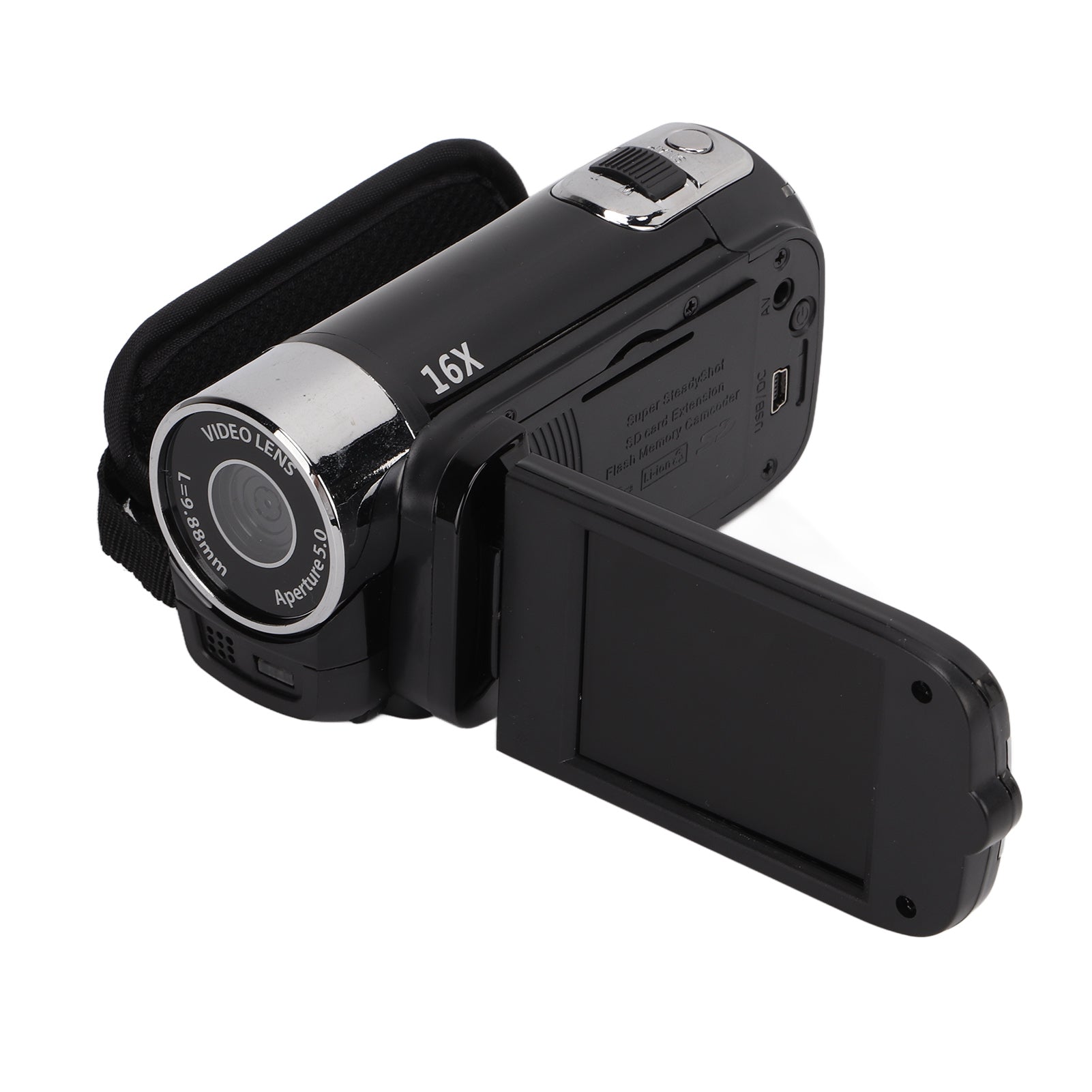 Caméra vidéo Caméscope Full HD Enregistreur caméra 270° Rotation 2.7 pouces écran couleur 16X Zoo