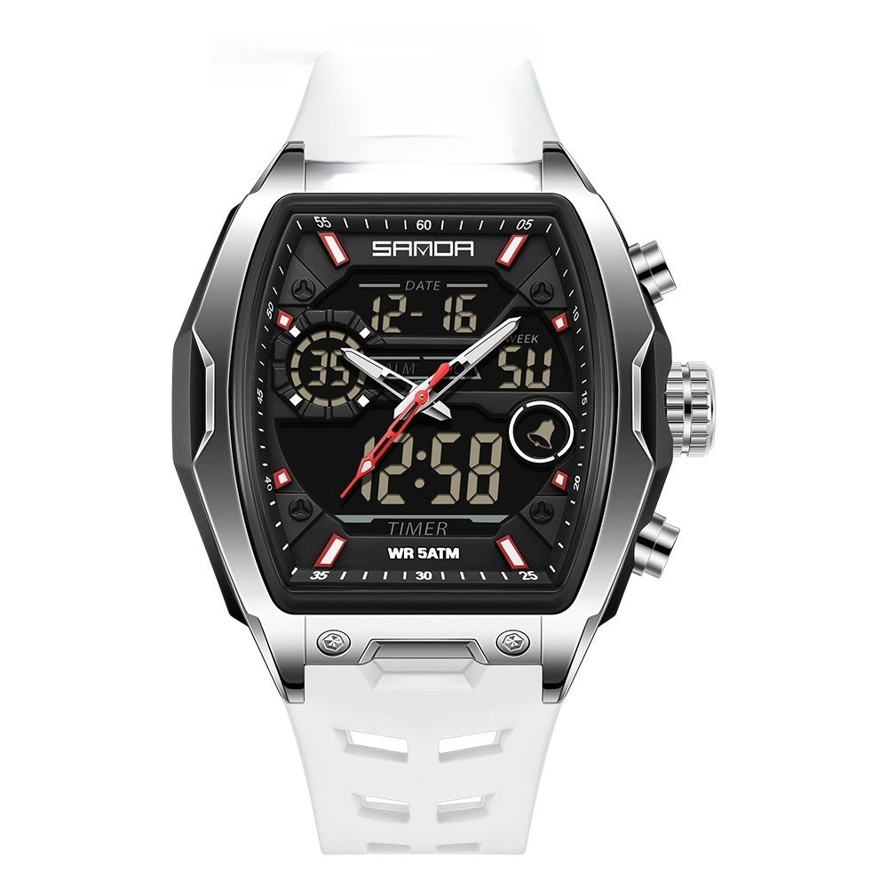 Montres de sport étudiantes en forme de barils étanches