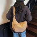 Sac à épaule polyvalent simple de couleur solide