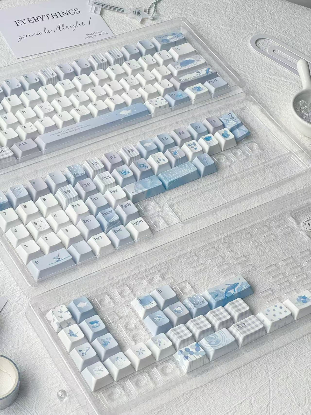 Stylish Blue Keyboard Caps with a Cool