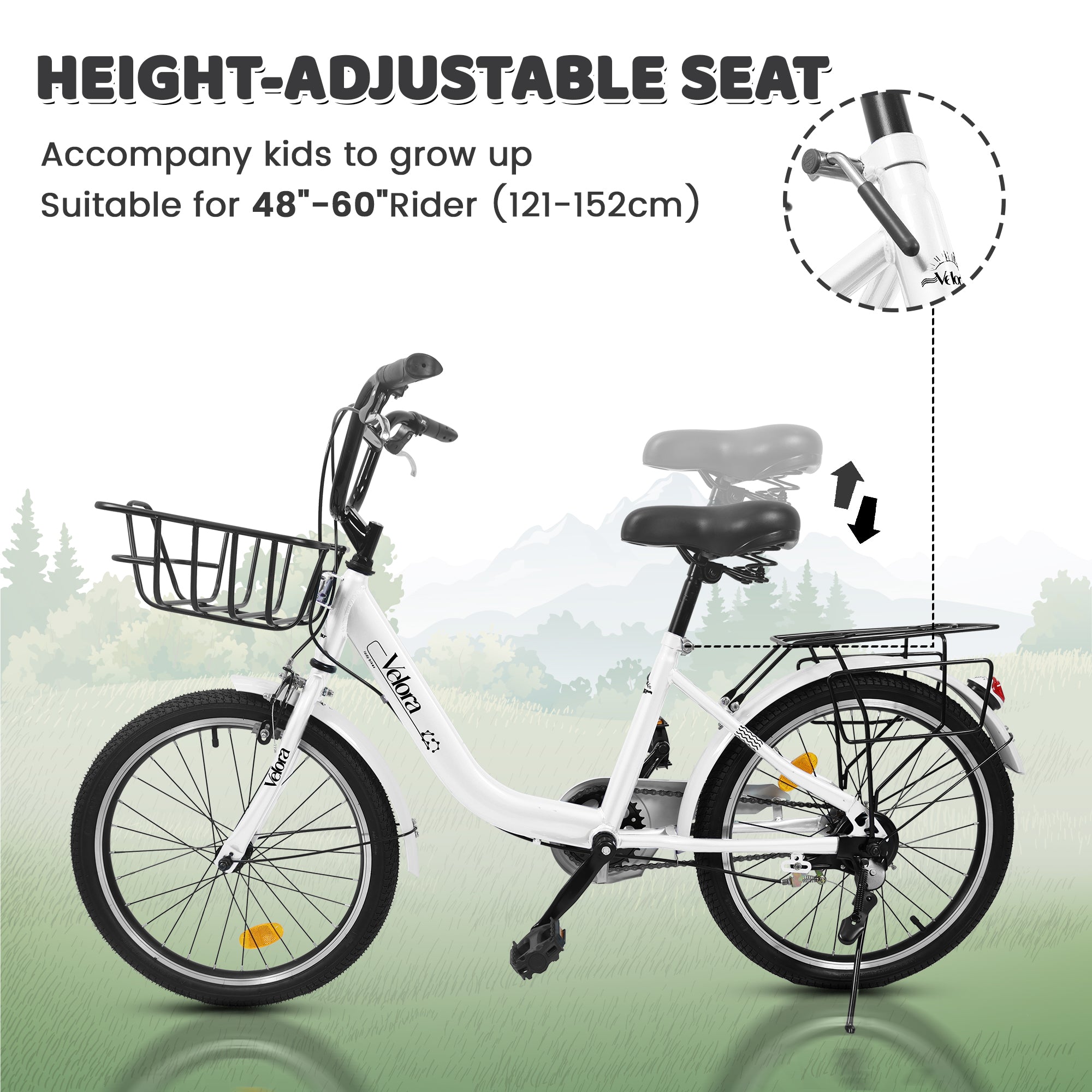 A20182 Vélo enfant de 20 pouces pour garçons et filles