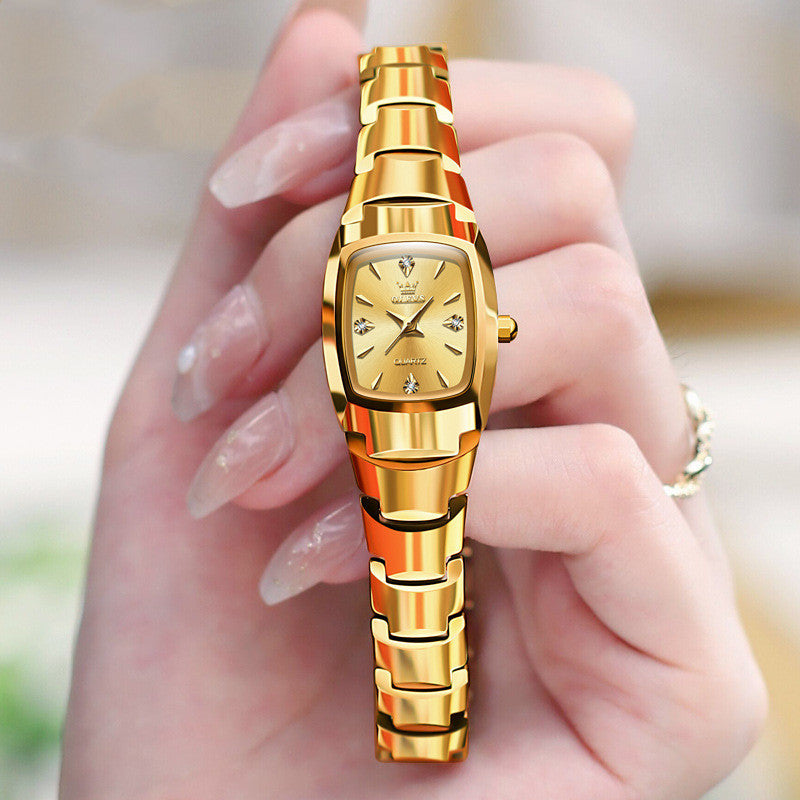 Tungsten en acier Quartz Montres Femmes Mode