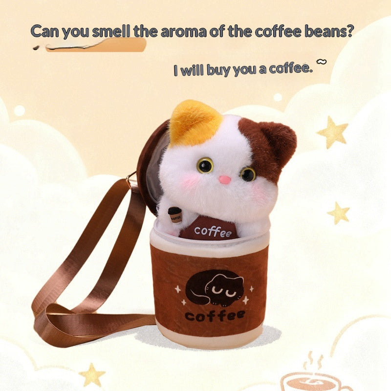 Jouet en peluche de la série de café Poop Cat