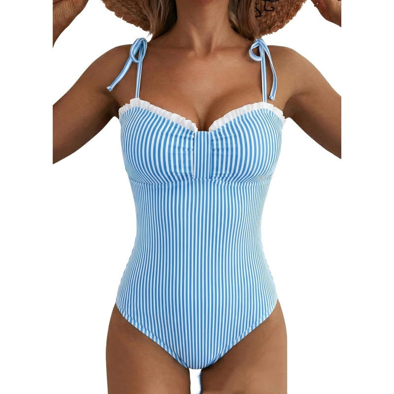 Sangle de style rétro Polka-dot Maillot de bain unique