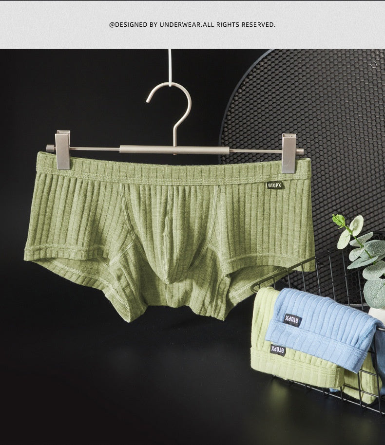 Homme faible taille Un seul calque U convex Boxer Short sport respirant