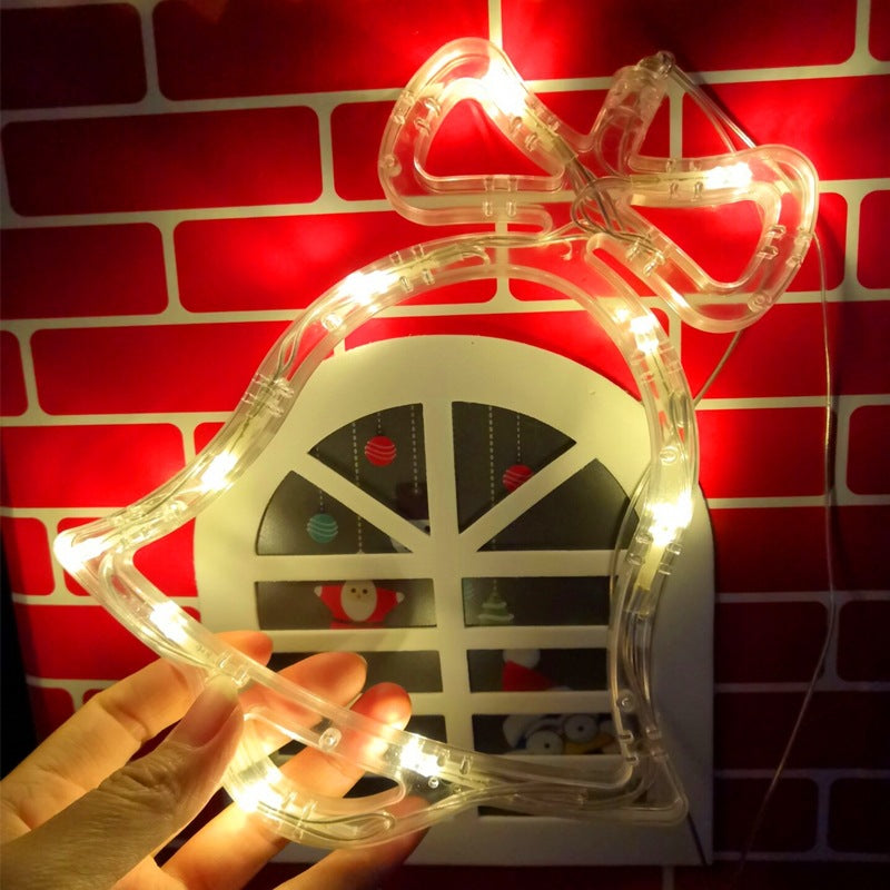 LED Christmas Lights Fawn Bells Pine Tree Stars Moon Shaped Decorative Lights