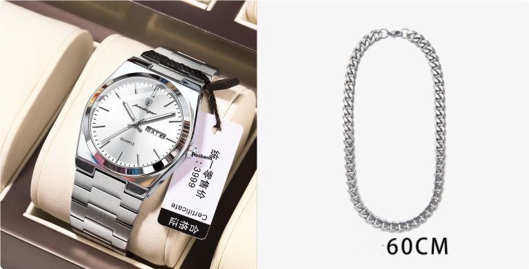 Montre à quartz ultra-mince étanche pour hommes