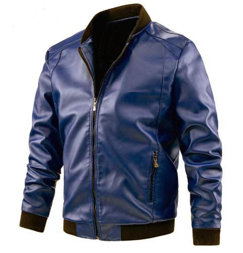 Homme Européen et américain Moto Manteau en cuir Homme