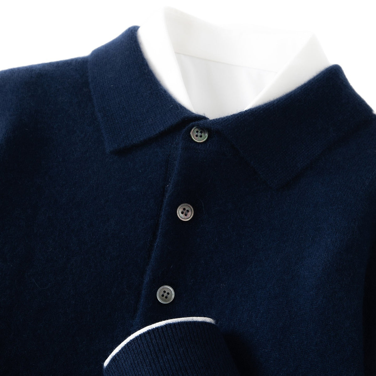 Hommes Polo-Neck Business-Casual Knitted Base Layer Arrivée