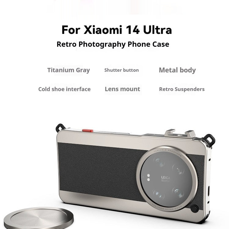 Cas de caméra en métal Xiaomi Rétro Cas de téléphone de photographie classique