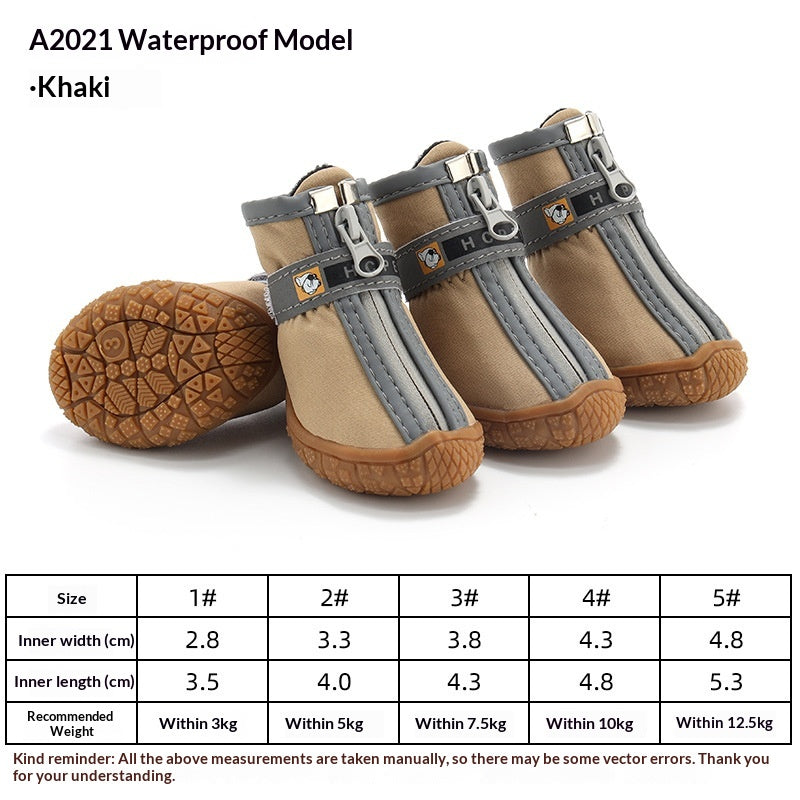 Bottes de pluie antidérapantes imperméables pour chiens de compagnie