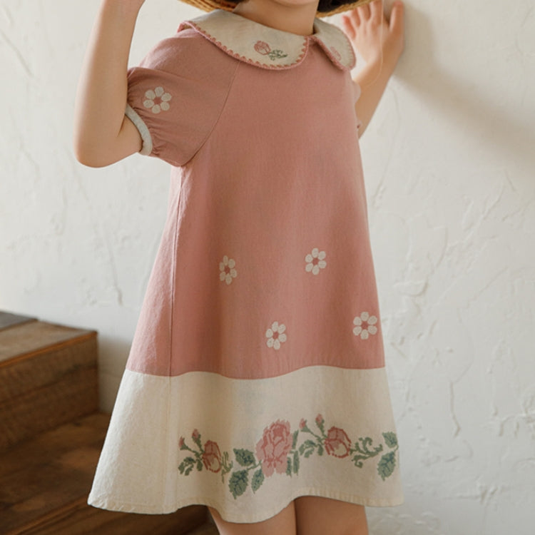 Robe en coton d'été à manches courtes pour filles