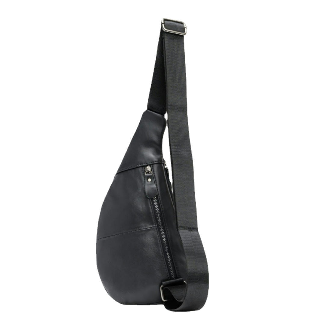 Sac de poitrine en cuir véritable pour les hommes