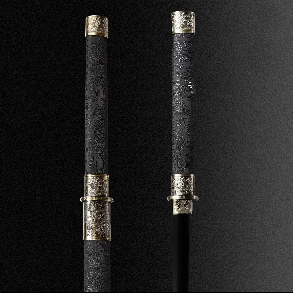 Taizong Integral Tang Dynasty Horizontal Sword Haute Acier Manganèse Auto-Défense Cold Weap