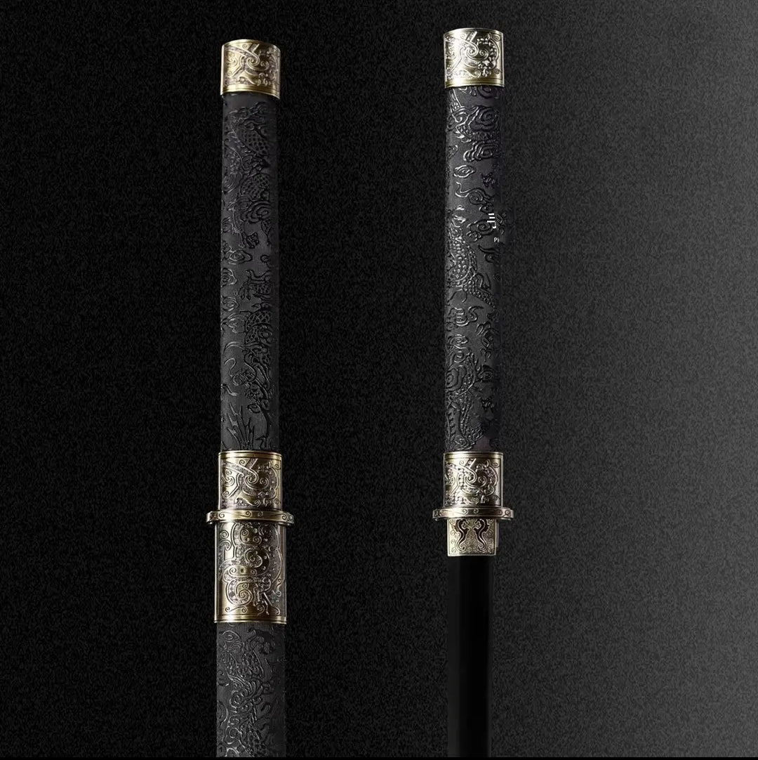 Taizong Integral Tang Dynasty Horizontal Sword Haute Acier Manganèse Auto-Défense Cold Weap