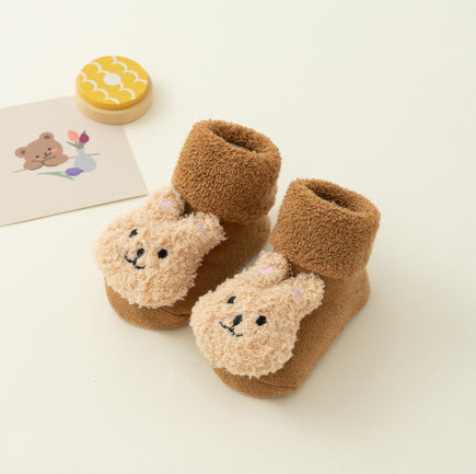 Nouveau-né Chaussettes bébé Terry Fleece-lined Épaisseur automne et style hiver