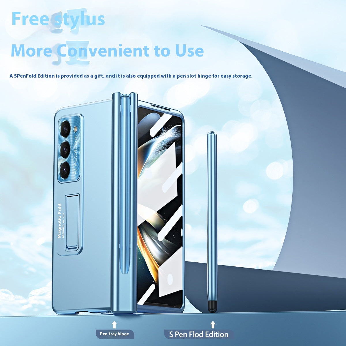 Étui de téléphone à puce Zfold5 à aspiration magnétique
