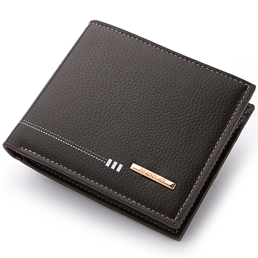 Multi-fonctionnel Fentes de cartes multiples Retro Portefeuille Court Homme