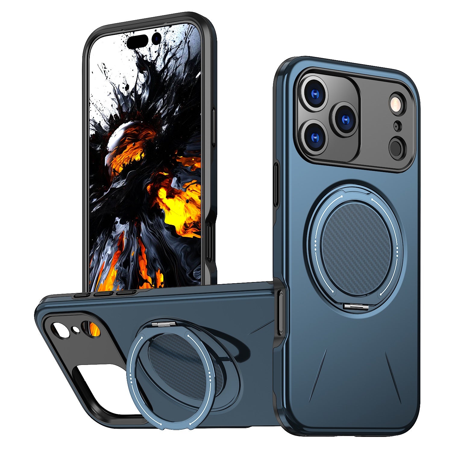 Convient pour 17Pro cas de téléphone rotative Damping Magnetic Bracket Deux-en-un