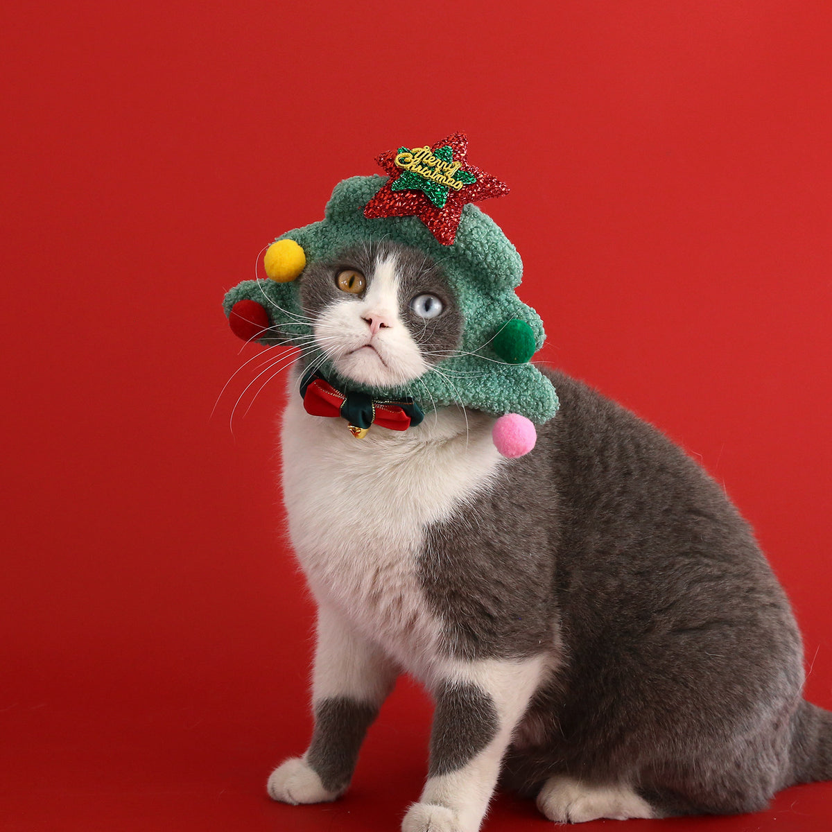 Chapeau de Noël de chat Petit Dogcat en peluche