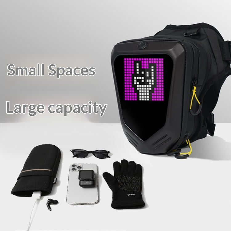 Bricolage Écran Pixel-Style Single-Sholder Crossbody Sac à jambes à vélo