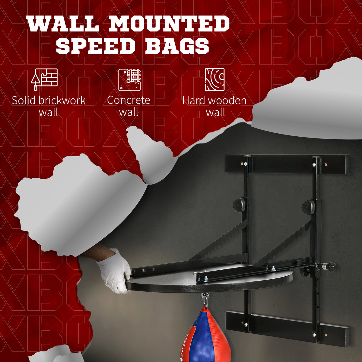 Adjustable speed bag platform