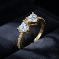 Sterling Silver Ring With A Heart-shaped Moissanite For Women