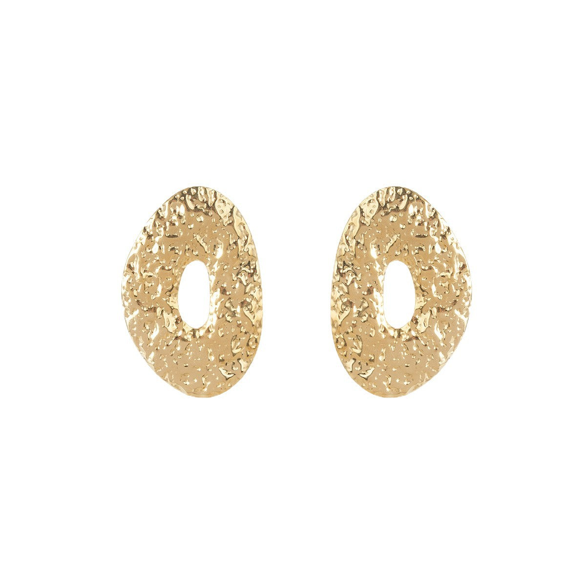 Boucles d'oreilles rondes en acier inoxydable rond européen et américain