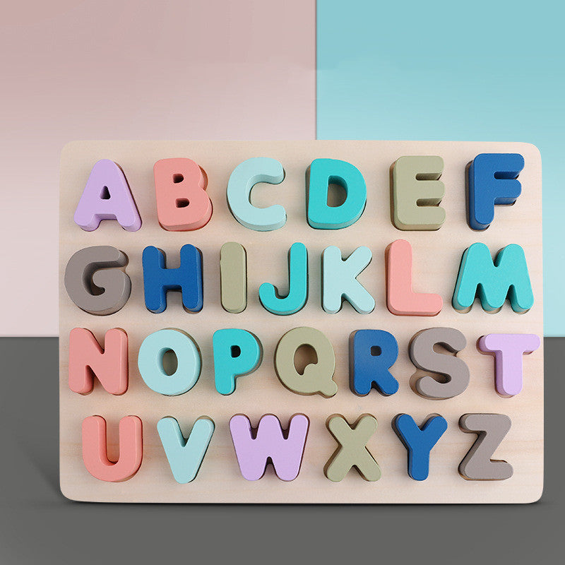 Puzzle pédagogique pour enfants Macaron Shape Recognition Board Grab Jouets en bois