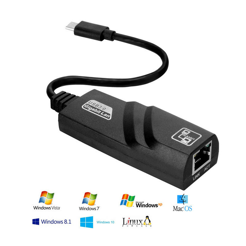 Type-C à RJ45 Carte réseau Gigabit vers USB 3.1 Port
